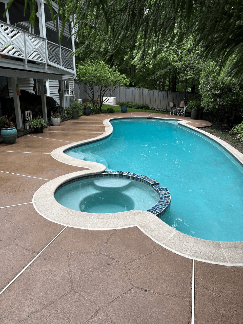 After — Pool Deck — Stains Lifted, Color Restored