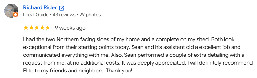 Google review from Richard Rider, 5 out of 5 stars
